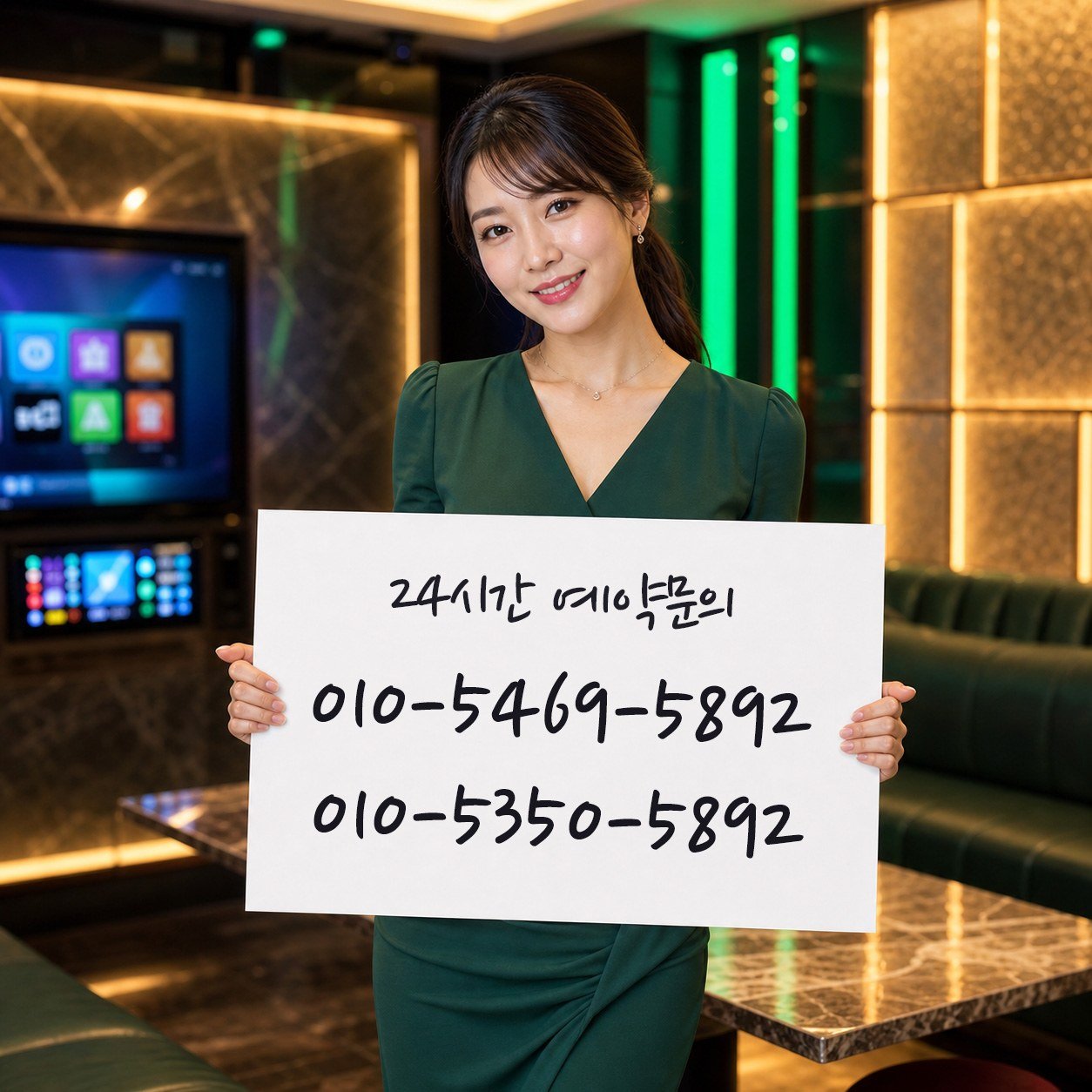 주안노래방 그린 조명 프리미엄 룸과 주안풀싸롱 상담 안내